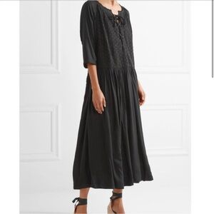 Hatch Black “Romy” Dress with Lace Detail
